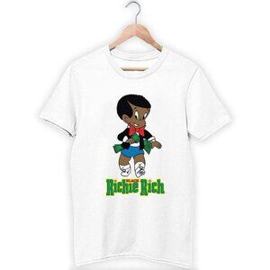Richie Rich Cartoon Character Graphic Retro Pop Culture Comic Fan T-Shirt 159